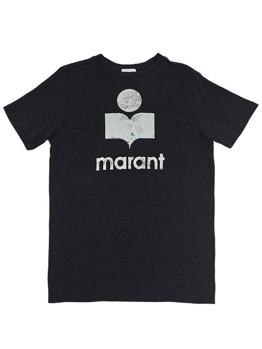 Zwell Logo Print Short Sleeve T-Shirt Black - ISABEL MARANT - BALAAN 2