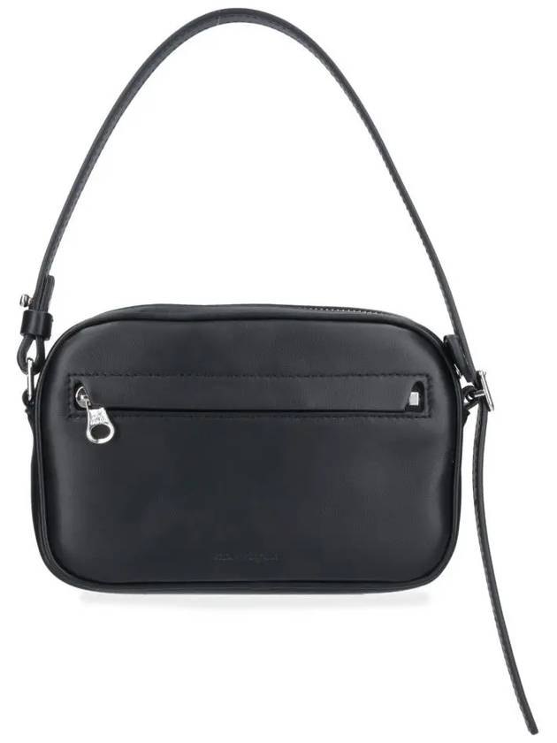 Camera Slim Leather Shoulder Bag Black - COURREGES - BALAAN 4