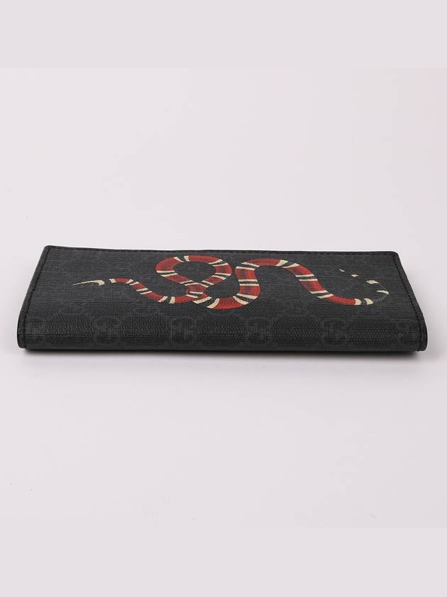 Black GG Supreme Kingsnake Long Wallet 459456 - GUCCI - BALAAN 6