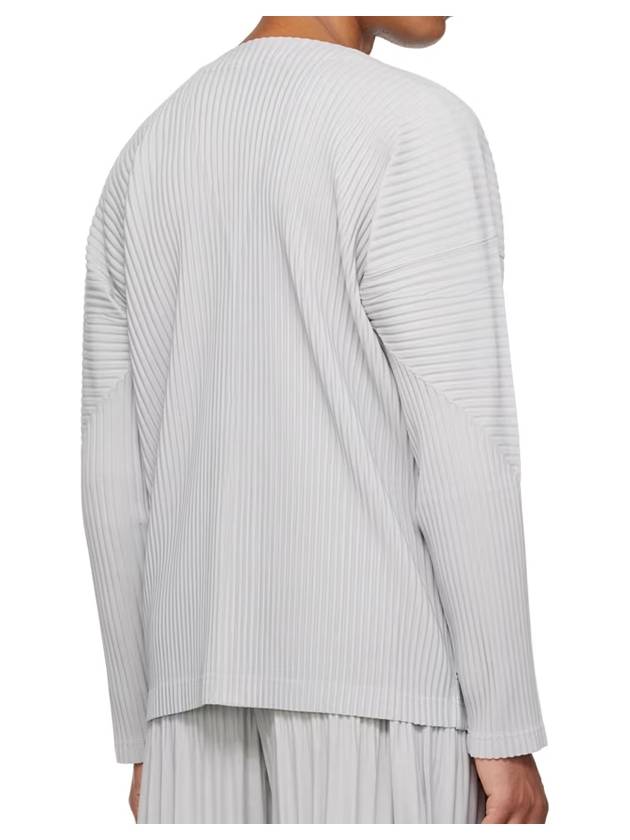 Pleated Button Cardigan Grey - ISSEY MIYAKE - BALAAN 6