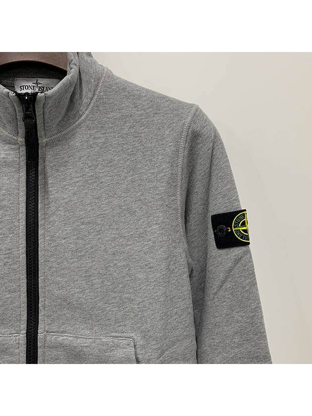 Kids Garment Dyed Cotton Fleece Zip-Up Jacket Grey - STONE ISLAND - BALAAN 5