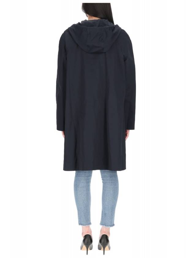 Women's Nylon Tech Hooded Parka Navy - THOM BROWNE - BALAAN 6