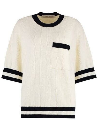 N26 women knit sweater cotton blend short sleeved pullover - GOLDEN GOOSE - BALAAN 2