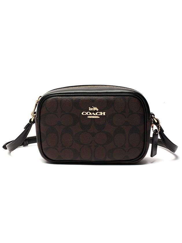 Mini Jamie Signature Canvas Camera Cross Bag Black - COACH - BALAAN 1