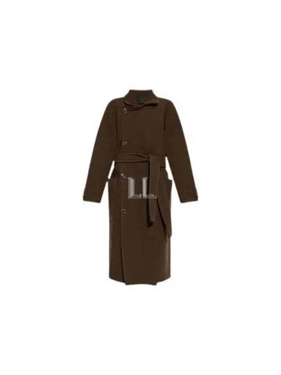 Wrapped Belted Single Coat Brown - LEMAIRE - BALAAN 2