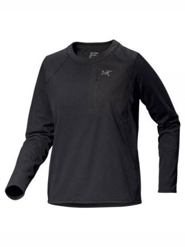 Delta Logo Crew Neck Long Sleeve T-Shirt Black - ARC'TERYX - BALAAN 2