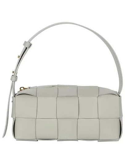 Brick Cassette Intrecciato Small Shoulder Bag Grey - BOTTEGA VENETA - BALAAN 2