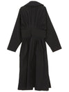 Belted Cotton Trench Coat Black - ALAIA - BALAAN 3