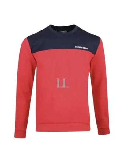 JEFF Crew Neck Long Sleeve T-Shirt Red - J.LINDEBERG - BALAAN 2