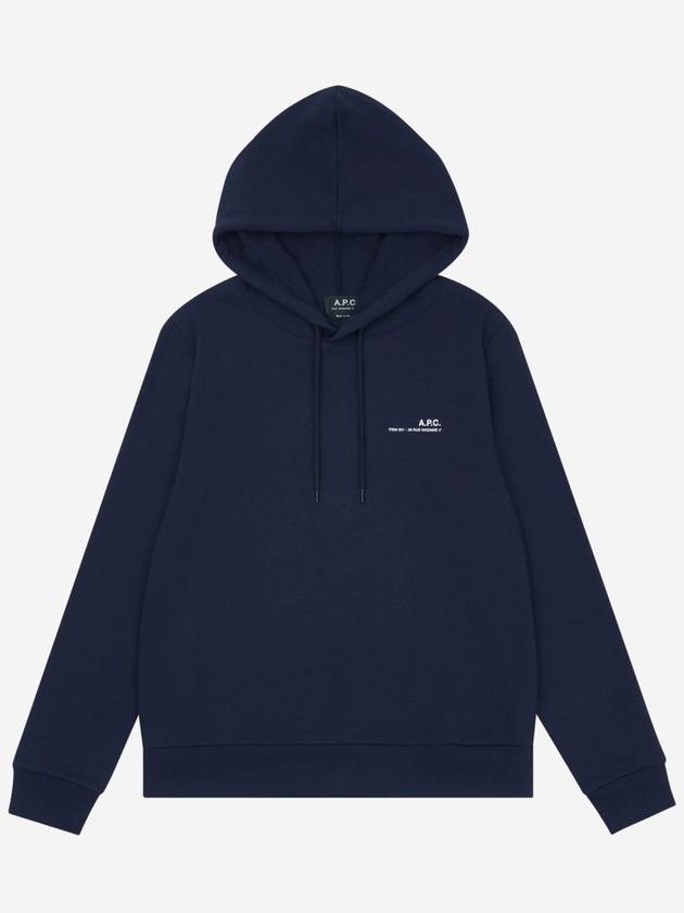 Women's Item Logo Print Hoodie Navy - A.P.C. - BALAAN 2