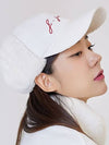 Golf Wear Corduroy Earrings Ball Cap Ivory - J JANE - BALAAN 1