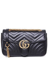 GG Marmont Matelasse Small Shoulder Bag Black - GUCCI - BALAAN 2