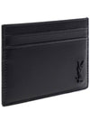 Mini Monogram Card Wallet Black - SAINT LAURENT - BALAAN 4