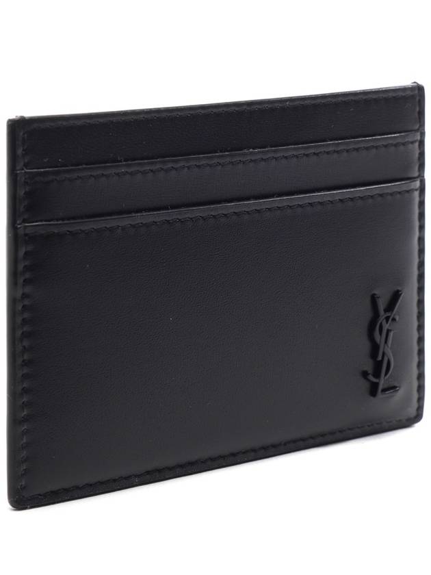 Mini Monogram Card Wallet Black - SAINT LAURENT - BALAAN 4