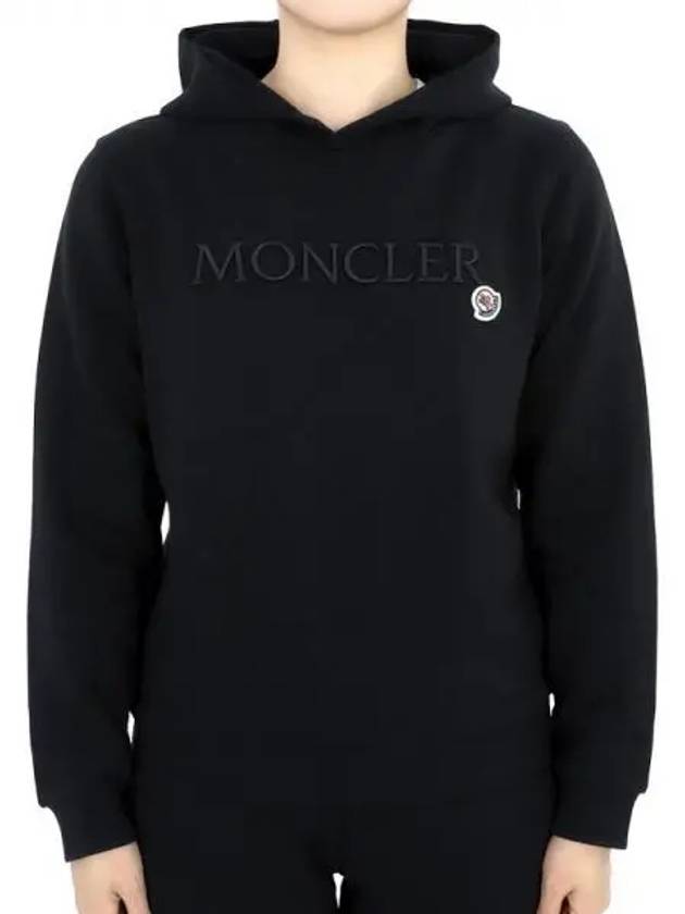 Kids embroidery logo wappen hood sweatshirt black 8G00014 899PS 999 12 14A adult wearable 270273 1107851 - MONCLER - BALAAN 1