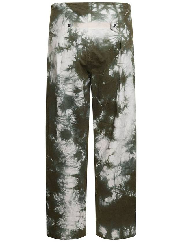 'Daisy' Military Green Tie-Dye Cargo Pants In Cotton Woman - DARKPARK - BALAAN 2