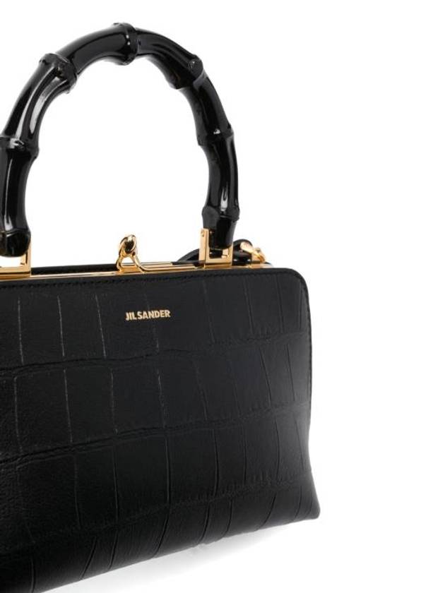 Goji Bamboo Mini Tote Bag Black - JIL SANDER - BALAAN 5