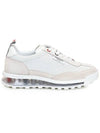 Women Vitello Calf Tech Runner Clear Sole Low Top Sneakers White - THOM BROWNE - BALAAN 2