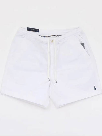 Men's Embroidered Pony Prepster Shorts White - POLO RALPH LAUREN - BALAAN 2