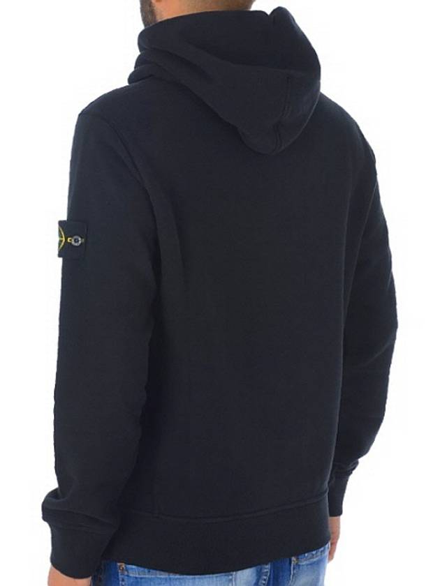 Wappen Patch Brushed Cotton Fleece Hoodie Navy - STONE ISLAND - BALAAN 3