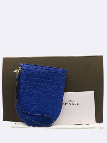 AB0098AQY043LDO Blue Color Leather Pin D Multi Function Trion Soft Wrist Strap - DELVAUX - BALAAN 1