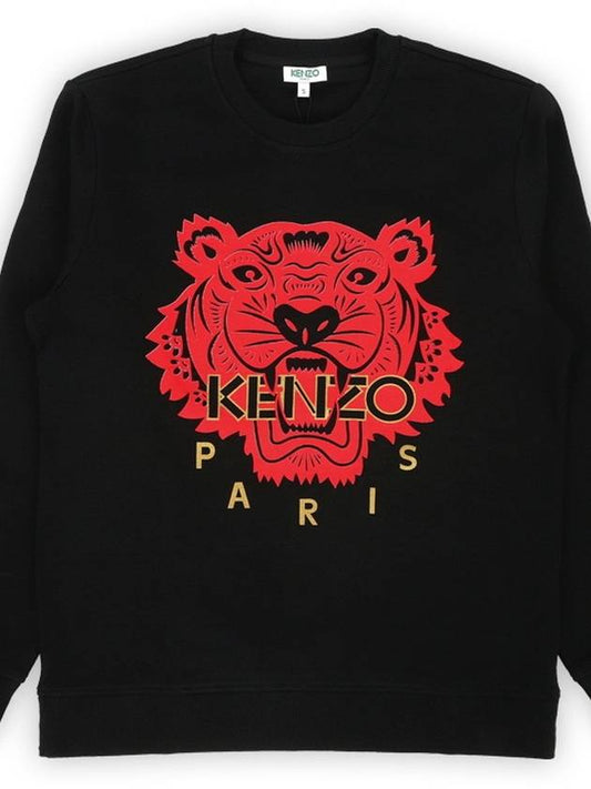 Men s Red Tiger Printing Sweatshirt Black 5SW126 4Z5 99 - KENZO - BALAAN 2