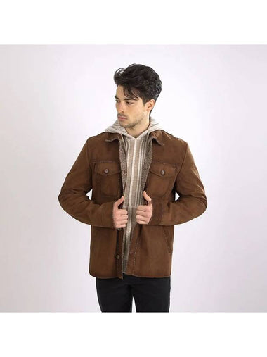 Italian pocket point brown goat leather jacket ALJP124 - IKALOOOK - BALAAN 1