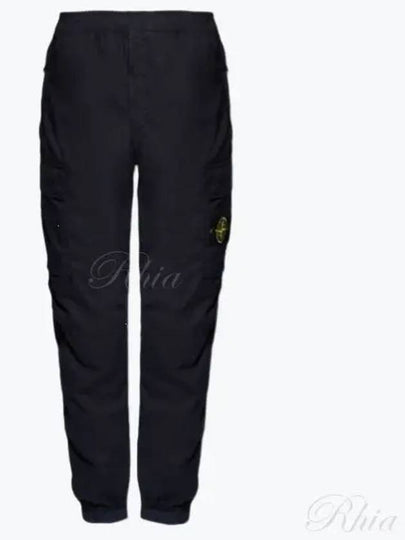 Stretch Cotton Tela Paracadute Cargo Straight Pants Navy Blue - STONE ISLAND - BALAAN 2