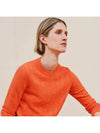 Women s Knit H Logo Wool Long Sleeve Sweater Orange - HERMES - BALAAN 7