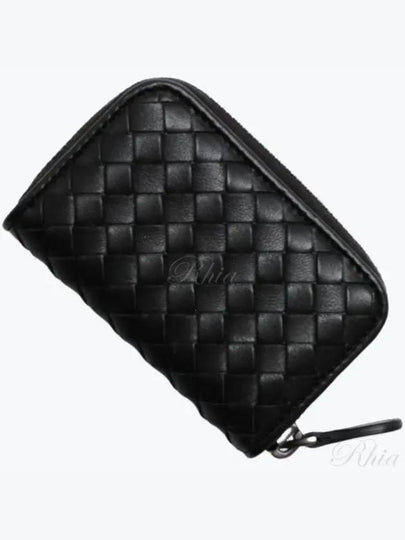 Intrecciato Zipper Coin Card Wallet Black - BOTTEGA VENETA - BALAAN 2