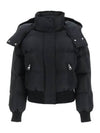 Graffiti High-Neck Short Padding Jacket Black - ALEXANDER MCQUEEN - BALAAN 2