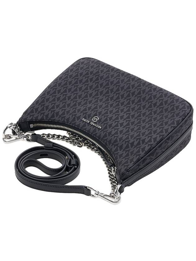 Jet Set Charm Logo Monogram Print Shoulder Bag Black - MICHAEL KORS - BALAAN 5