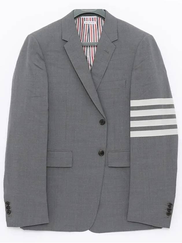 Plain Weave Suiting 4 Bar Classic Sport Jacket Medium Grey - THOM BROWNE - BALAAN 2