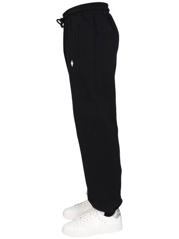 Cross Relaxed Drawstring Track Pants Black - MARCELO BURLON - BALAAN 1