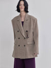 Cool Gray Oversized Half Guy Coat Beige - LIE - BALAAN 1