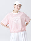 Circle Logo Print Round Short Sleeve Pastel Pink Windbreaker DO3242WB006 - DOYOUKNOWMC GOLF WEAR - BALAAN 2