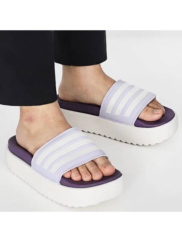 Adilette Platform Slide Slippers Violet - ADIDAS - BALAAN 2