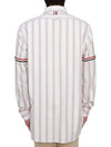 Stripe Oxford Armband Long Sleeve Shirt - THOM BROWNE - BALAAN 4