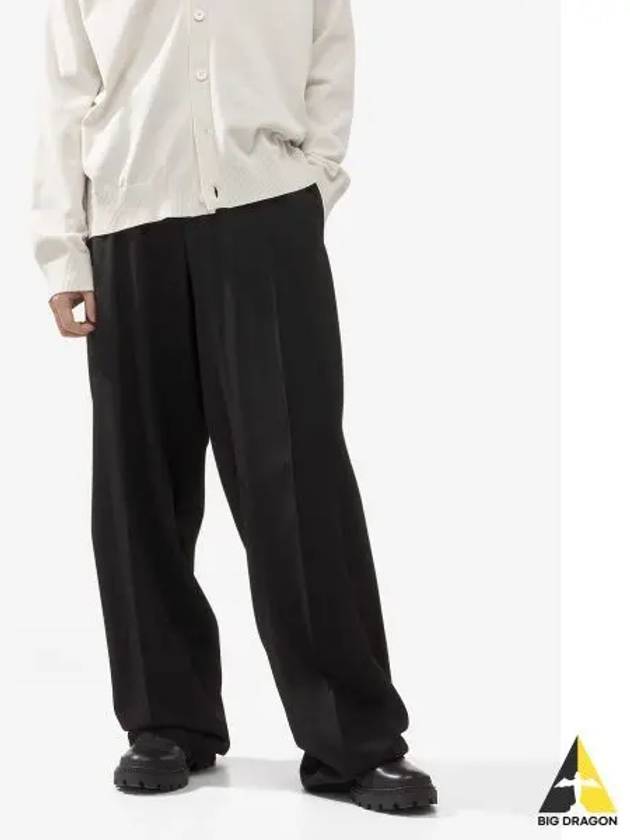 Wool Viscose Blend Straight Pants Black - BALENCIAGA - BALAAN 2