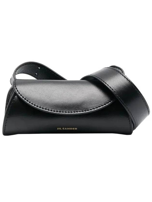 Mini Canolo Leather Belt Bag Black - JIL SANDER - BALAAN.