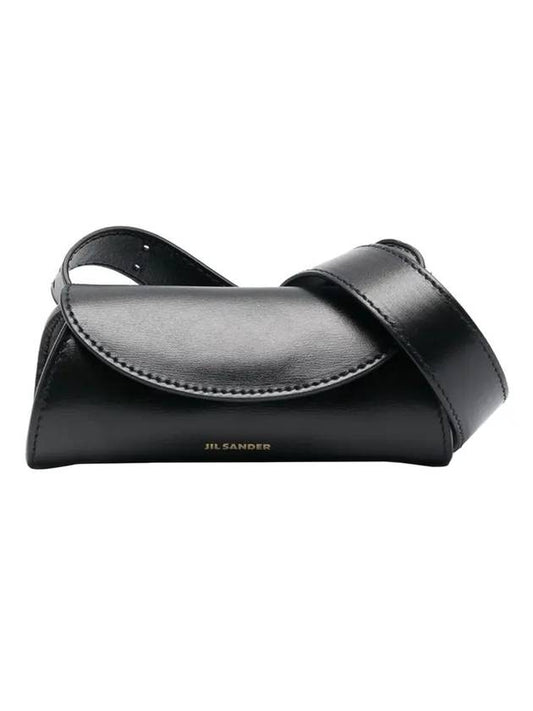Mini Cannolo Leather Belt Bag Black - JIL SANDER - BALAAN 1