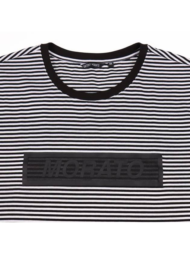 Round neck striped short sleeve t-shirt STEE121 - IKALOOOK - BALAAN 3