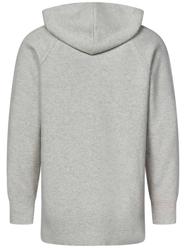 Lambswool GRS Hooded Waffle Knit Top Grey - CP COMPANY - BALAAN 3