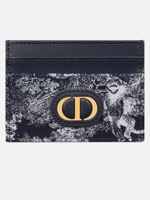 30 Montaine Freesia Card Holder Blue Toile de Jouy Reverse Jacquard S2152UNJR M928 - DIOR - BALAAN 2