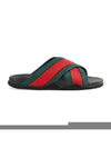 X Strap Web Rubber Slippers - GUCCI - BALAAN 2