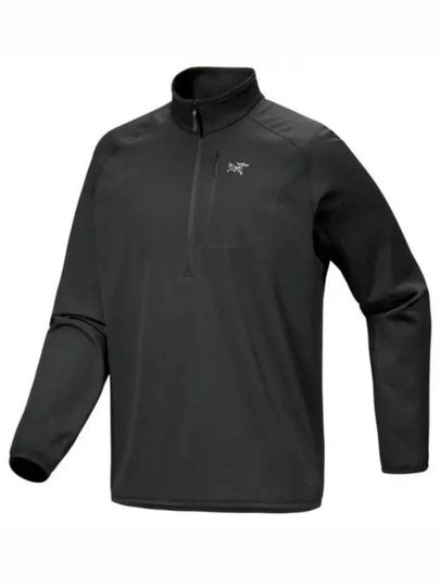 Delta Half-Zip Neck Long Sleeve T-Shirt Black - ARC'TERYX - BALAAN 2