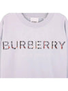 Kids Checkerboard Logo Print Sweatshirt Ice Blue - BURBERRY - BALAAN 4