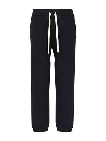 Men's Cotton Jersey Track Pants Black - JIL SANDER - BALAAN 1