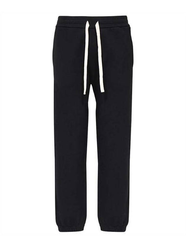 Men's Cotton Jersey Track Pants Black - JIL SANDER - BALAAN 1