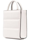 Doudoune Leather Mini Tote Bag White - MONCLER - BALAAN 6